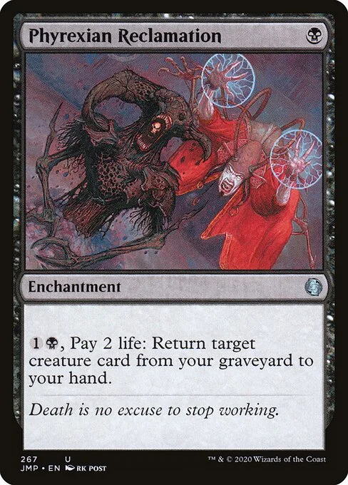 Phyrexian Reclamation, carta Magic di tipo Enchantment illustrata da rk post