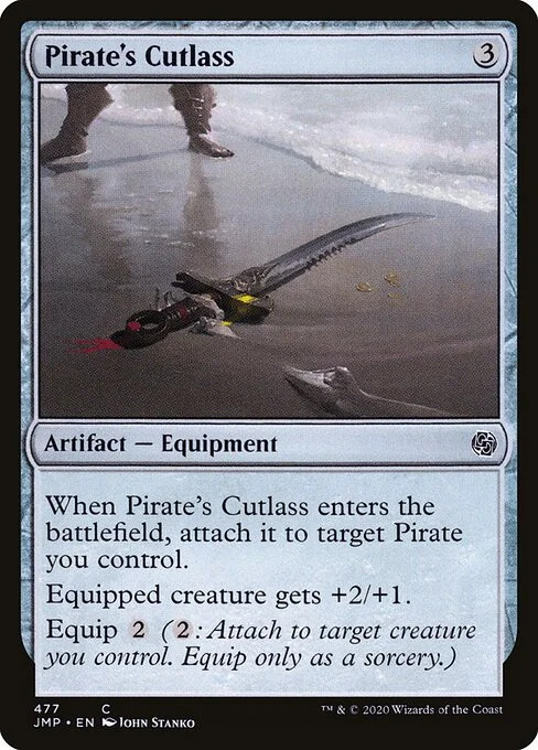 Pirate's Cutlass, carta Magic di tipo Artifact — Equipment illustrata da John Stanko