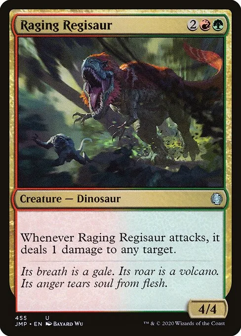 Raging Regisaur, carta Magic di tipo Creature — Dinosaur illustrata da Bayard Wu