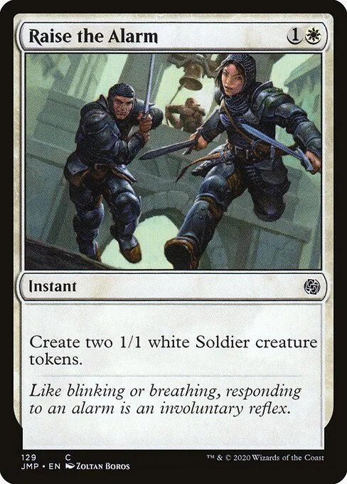 Raise the Alarm, carta Magic di tipo Instant illustrata da Zoltan Boros