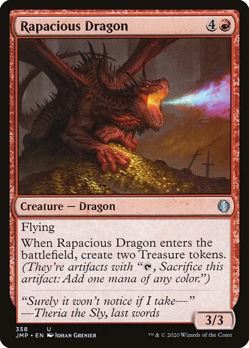 Rapacious Dragon, carta Magic di tipo Creature — Dragon illustrata da Johan Grenier