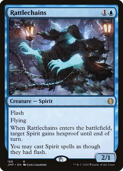 Rattlechains, carta Magic di tipo Creature — Spirit illustrata da Lius Lasahido