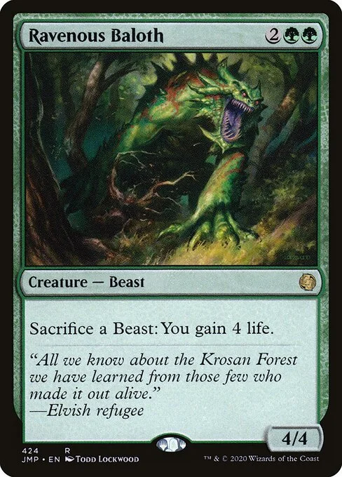 Ravenous Baloth, carta Magic di tipo Creature — Beast illustrata da Todd Lockwood