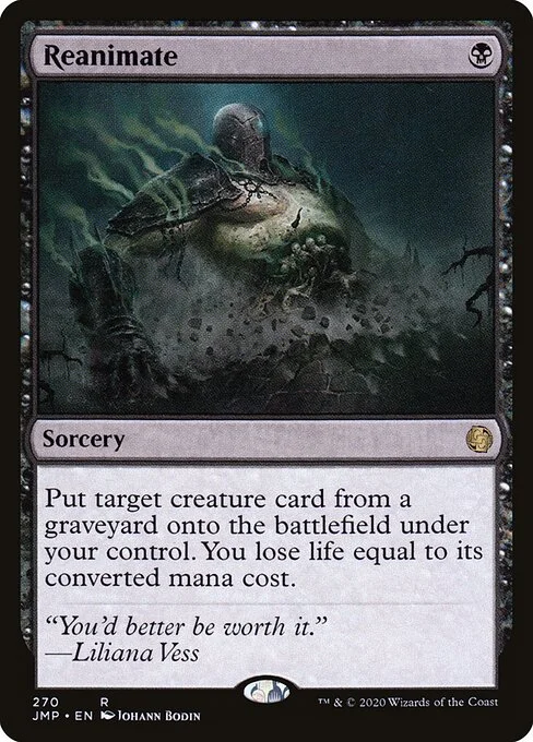 Reanimate, carta Magic di tipo Sorcery illustrata da Johann Bodin