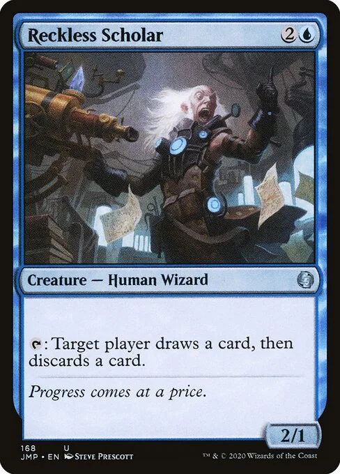 Reckless Scholar, carta Magic di tipo Creature — Human Wizard illustrata da Steve Prescott