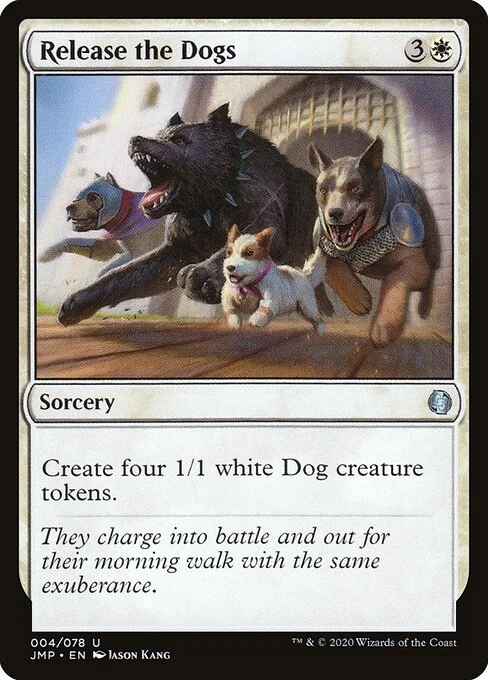 Release the Dogs, carta Magic di tipo Sorcery illustrata da Jason Kang
