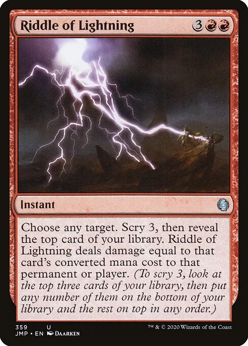 Riddle of Lightning, carta Magic di tipo Instant illustrata da Daarken