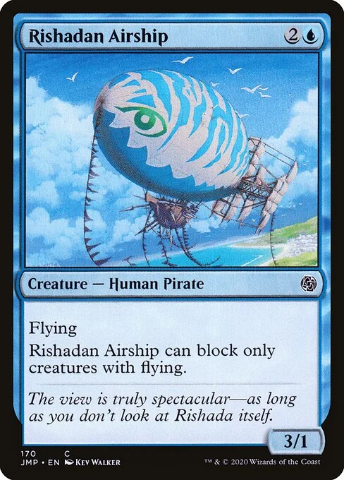 Rishadan Airship, carta Magic di tipo Creature — Human Pirate illustrata da Kev Walker