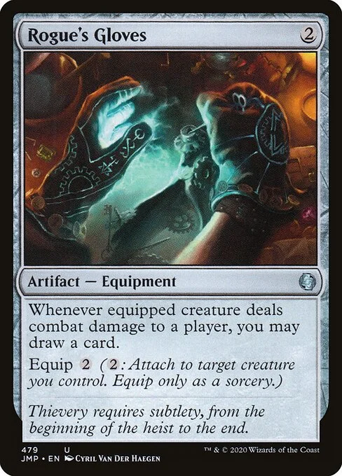 Rogue's Gloves, carta Magic di tipo Artifact — Equipment illustrata da Cyril Van Der Haegen