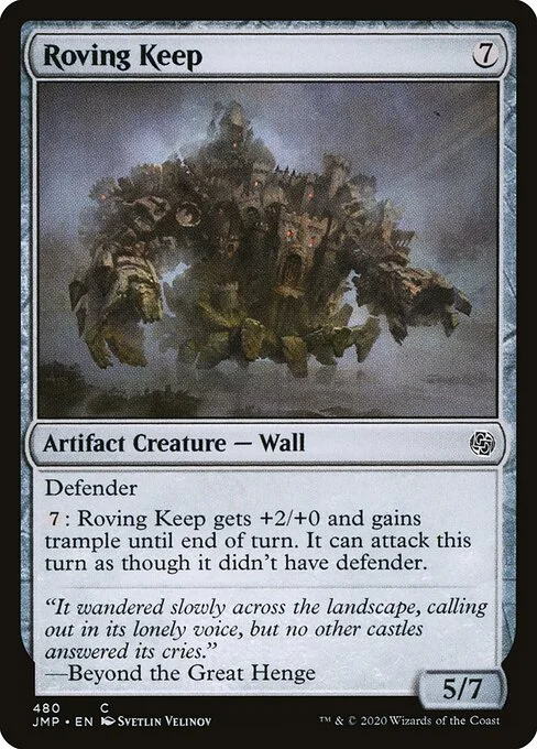 Roving Keep, carta Magic di tipo Artifact Creature — Wall illustrata da Svetlin Velinov