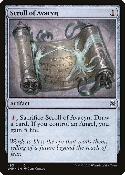 Scroll of Avacyn, carta Magic di tipo Artifact illustrata da Cliff Childs