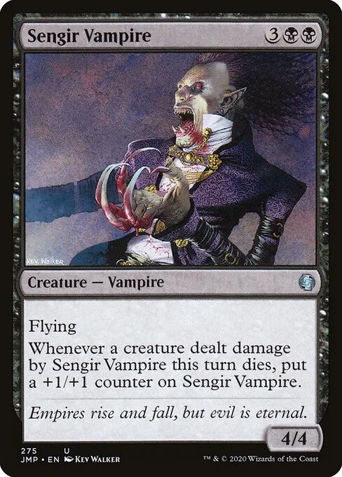 Sengir Vampire, carta Magic di tipo Creature — Vampire illustrata da Kev Walker