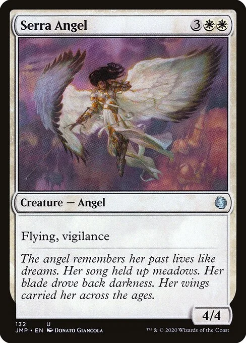 Serra Angel, carta Magic di tipo Creature — Angel illustrata da Donato Giancola