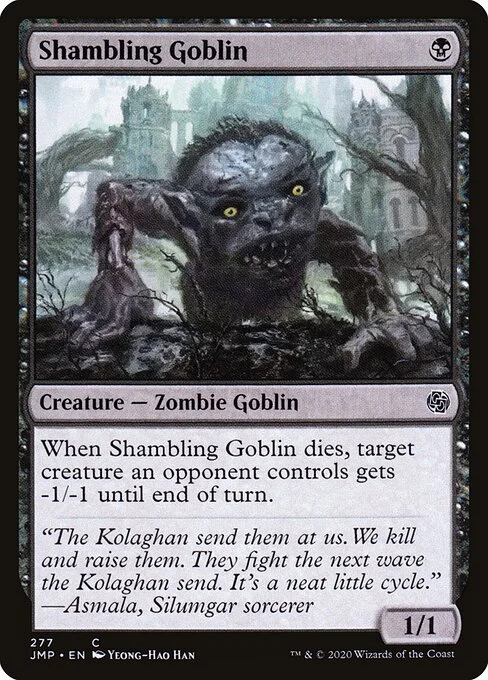 Shambling Goblin, carta Magic di tipo Creature — Zombie Goblin illustrata da Yeong-Hao Han