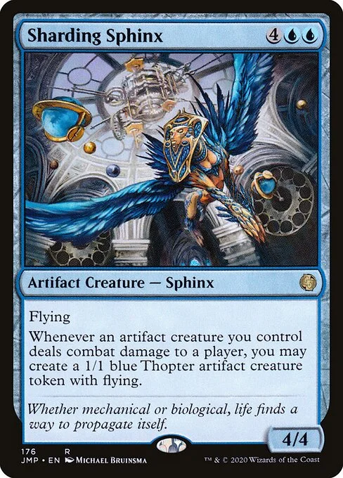 Sharding Sphinx, carta Magic di tipo Artifact Creature — Sphinx illustrata da Michael Bruinsma