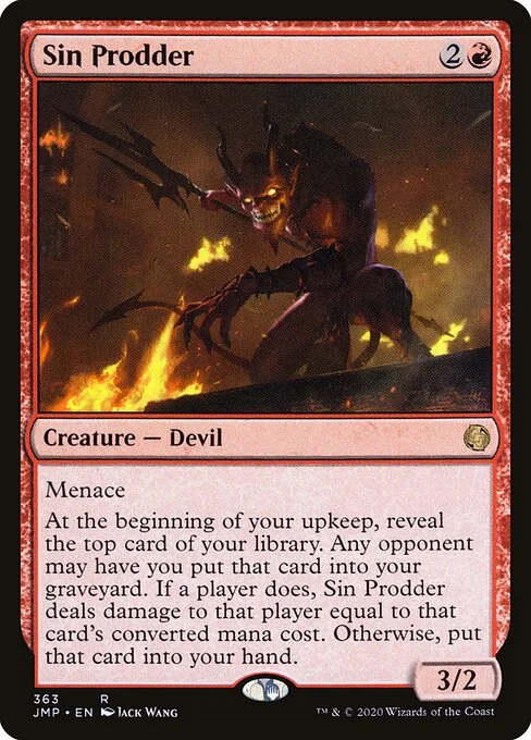 Sin Prodder, carta Magic di tipo Creature — Devil illustrata da Jack Wang