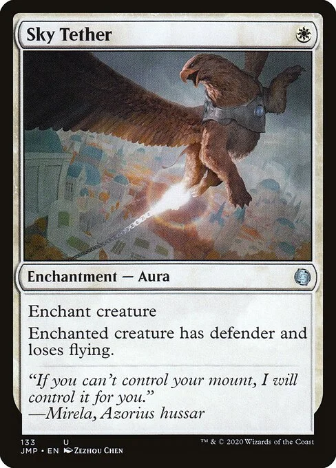 Sky Tether, carta Magic di tipo Enchantment — Aura illustrata da Zezhou Chen