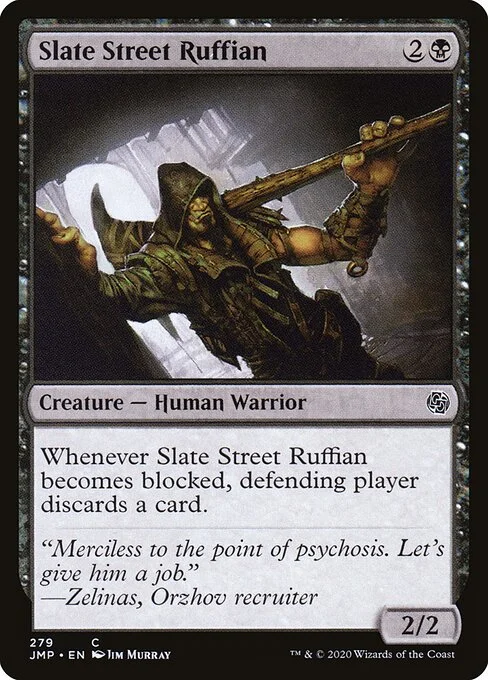 Slate Street Ruffian, carta Magic di tipo Creature — Human Warrior illustrata da Jim Murray
