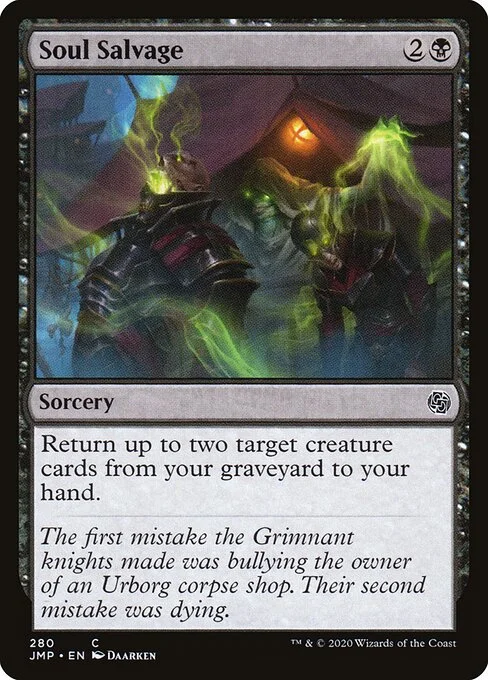 Soul Salvage, carta Magic di tipo Sorcery illustrata da Daarken