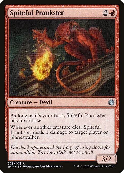 Spiteful Prankster, carta Magic di tipo Creature — Devil illustrata da Antonio José Manzanedo
