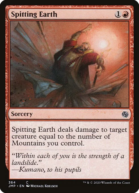 Spitting Earth, carta Magic di tipo Sorcery illustrata da Michael Koelsch