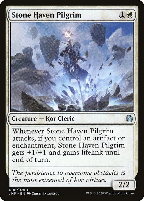 Stone Haven Pilgrim, carta Magic di tipo Creature — Kor Cleric illustrata da Cristi Balanescu