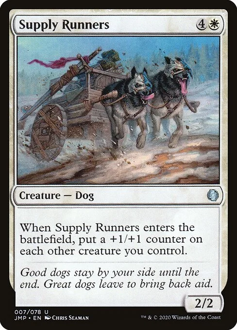 Supply Runners, carta Magic di tipo Creature — Dog illustrata da Chris Seaman