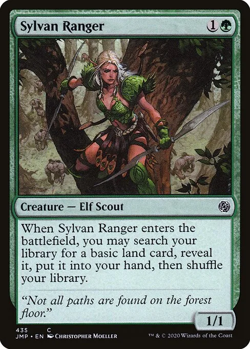 Sylvan Ranger, carta Magic di tipo Creature — Elf Scout Ranger illustrata da Christopher Moeller