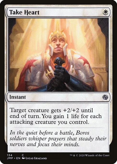 Take Heart, carta Magic di tipo Instant illustrata da Lucas Graciano
