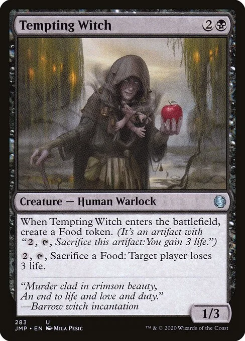 Tempting Witch, carta Magic di tipo Creature — Human Warlock illustrata da Mila Pesic