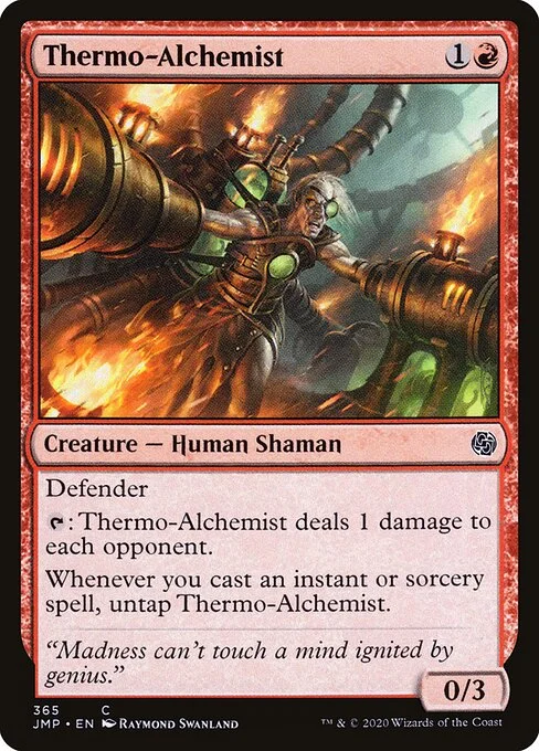 Thermo-Alchemist, carta Magic di tipo Creature — Human Shaman illustrata da Raymond Swanland