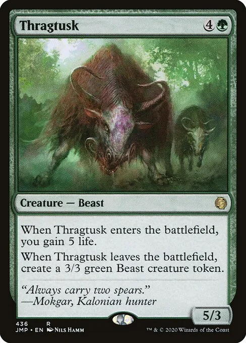 Thragtusk, carta Magic di tipo Creature — Beast illustrata da Nils Hamm