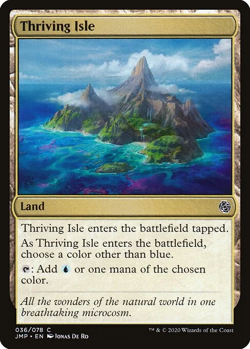 Thriving Isle, carta Magic di tipo Land illustrata da Jonas De Ro