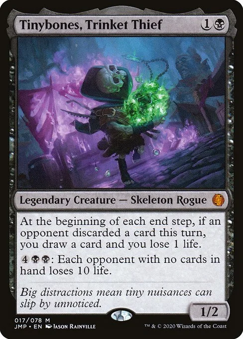 Tinybones, Trinket Thief, carta Magic di tipo Legendary Creature — Skeleton Rogue illustrata da Jason Rainville