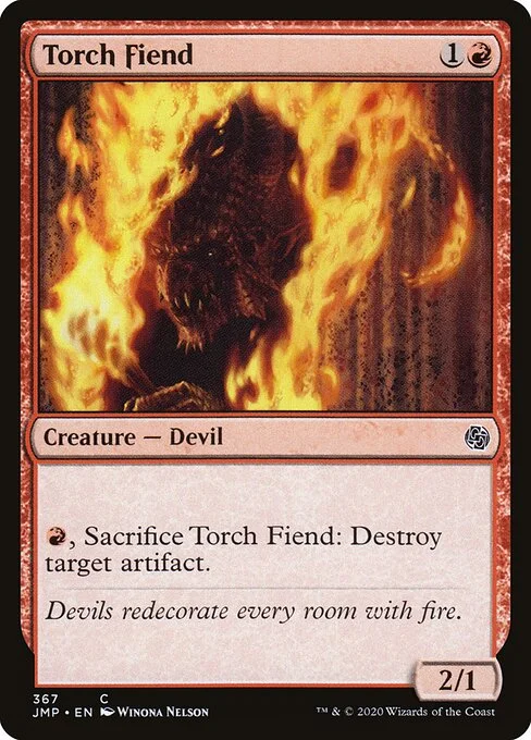 Torch Fiend, carta Magic di tipo Creature — Devil illustrata da Winona Nelson