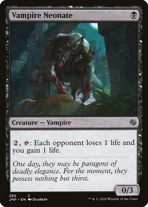 Vampire Neonate, carta Magic di tipo Creature — Vampire illustrata da Daarken