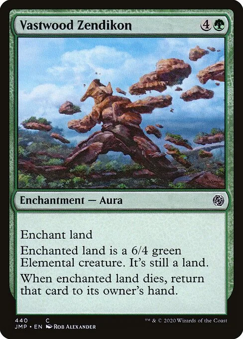 Vastwood Zendikon, carta Magic di tipo Enchantment — Aura illustrata da Rob Alexander