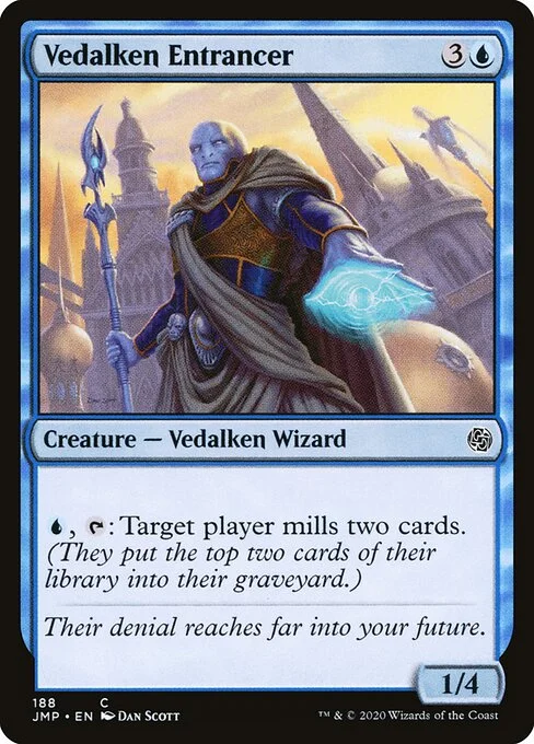 Vedalken Entrancer, carta Magic di tipo Creature — Vedalken Wizard illustrata da Dan Murayama Scott