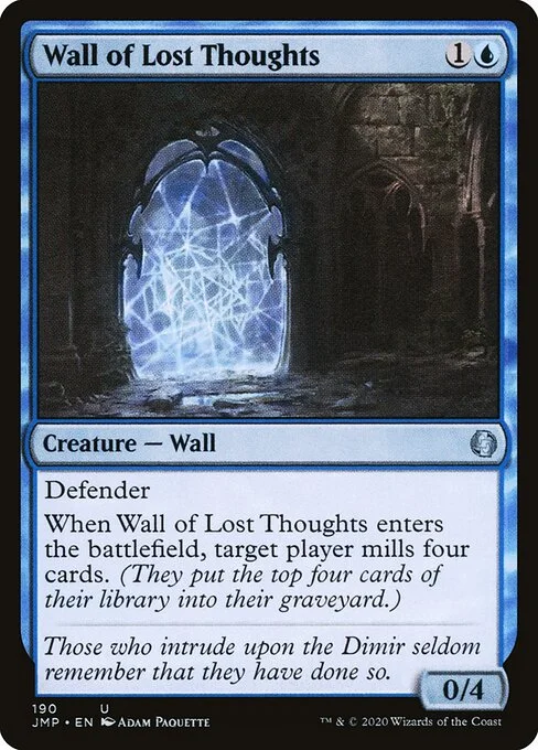 Wall of Lost Thoughts, carta Magic di tipo Creature — Wall illustrata da Adam Paquette