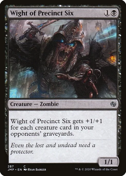 Wight of Precinct Six, carta Magic di tipo Creature — Zombie illustrata da Ryan Barger