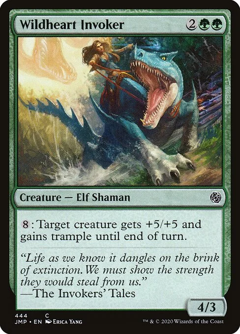 Wildheart Invoker, carta Magic di tipo Creature — Elf Shaman illustrata da Erica Yang