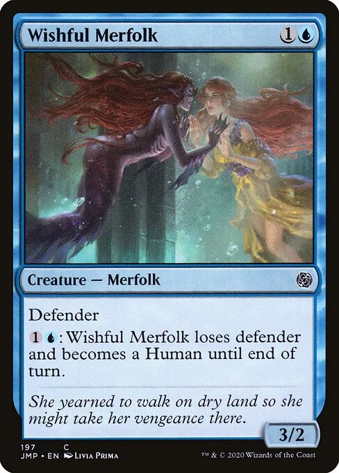 Wishful Merfolk, carta Magic di tipo Creature — Merfolk illustrata da Livia Prima