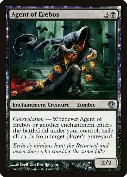 Agent of Erebos, carta Magic di tipo Enchantment Creature — Zombie illustrata da Cyril Van Der Haegen