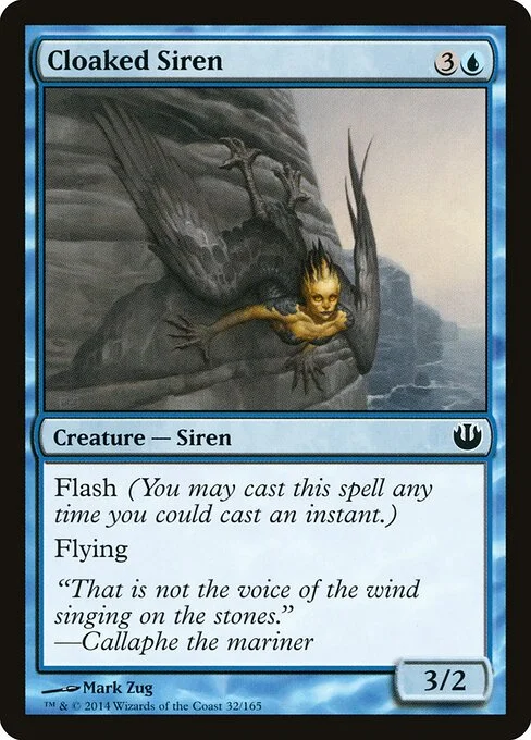 Cloaked Siren, carta Magic di tipo Creature — Siren illustrata da Mark Zug