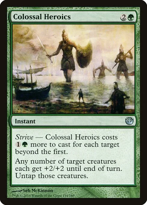 Colossal Heroics, carta Magic di tipo Instant illustrata da Seb McKinnon