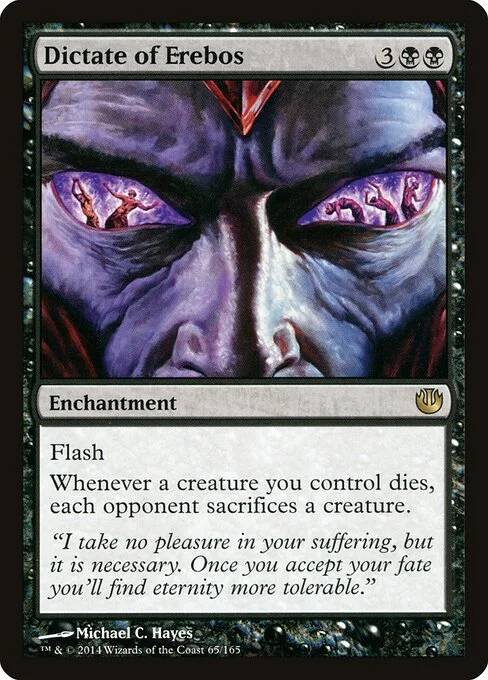 Dictate of Erebos, carta Magic di tipo Enchantment illustrata da Michael C. Hayes