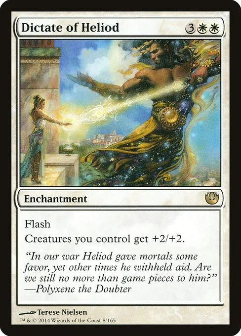 Dictate of Heliod, carta Magic di tipo Enchantment illustrata da Terese Nielsen