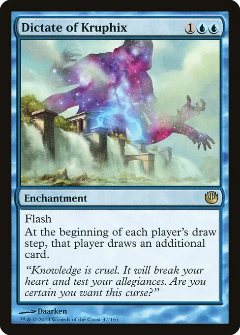 Dictate of Kruphix, carta Magic di tipo Enchantment illustrata da Daarken