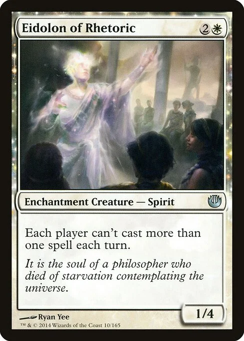 Eidolon of Rhetoric, carta Magic di tipo Enchantment Creature — Spirit illustrata da Ryan Yee