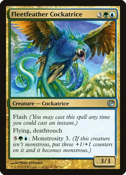 Fleetfeather Cockatrice, carta Magic di tipo Creature — Cockatrice illustrata da Matt Stewart
